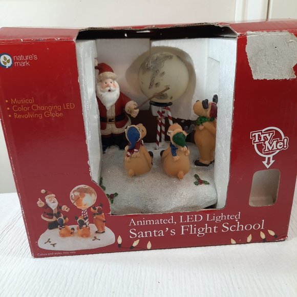 Nature's Mark Animated Santa's Reindeer Flight School DOES NOT WORK READ/BROKEN - Picture 13 of 14